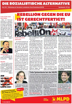 Rebellion gegen die EU ist gerechtfertigt - Wahlzeitung der MLPD erschienen