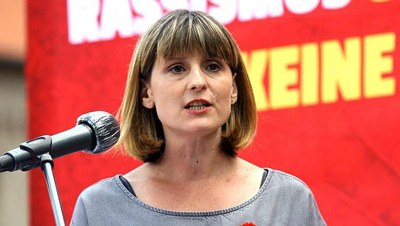 Gabi Fechtner,  Juni 2020:  Rede zur Enthüllung der Lenin-Statue