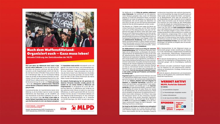 Nach dem Waffenstillstand: Organisiert euch – Gaza muss leben!
