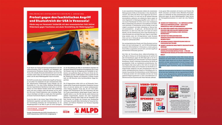 Protest gegen den faschistischen Angriff und Staatsstreich der USA in Venezuela!