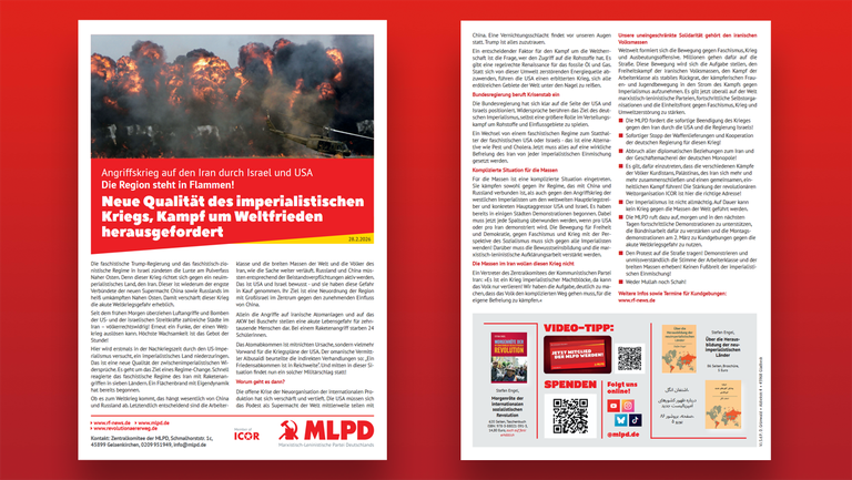 Neue Qualität des imperialistischen Kriegs, Kampf um Weltfrieden herausgefordert