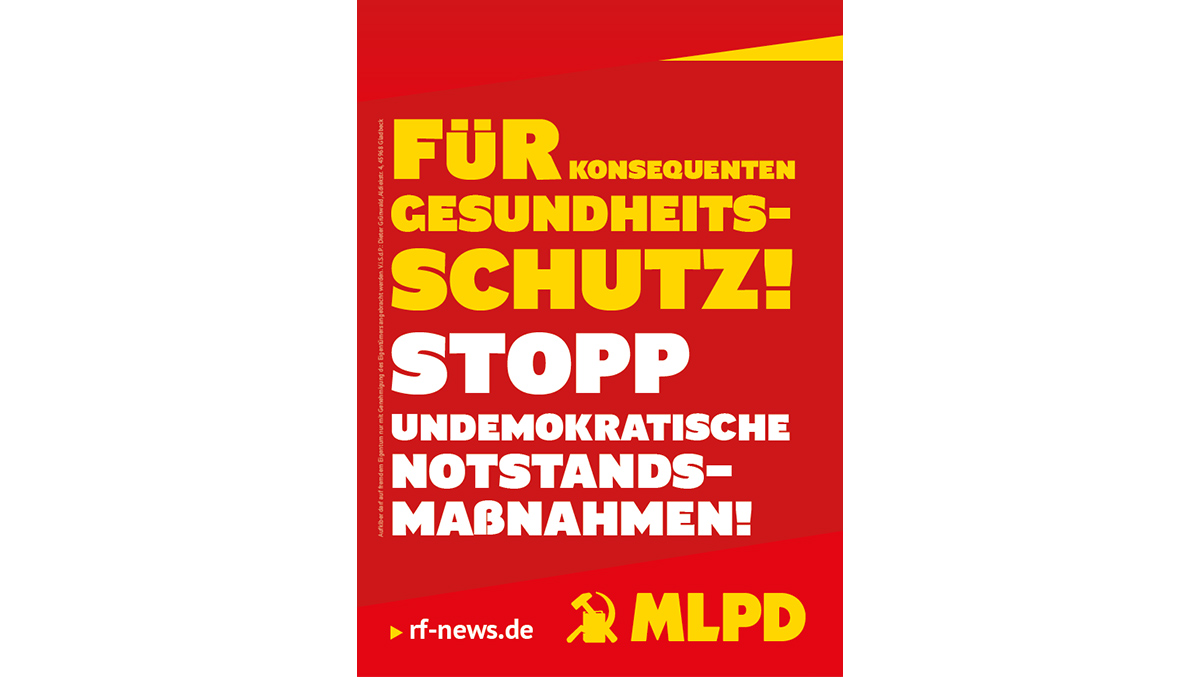 Für konsequenten Gesundheitsschutz! Stopp undemokratische Notstandsmaßnahmen!