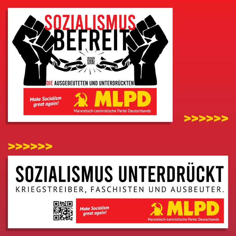 Aufkleber der MLPD Aufkleber der MLPD