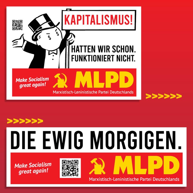 Aufkleber der MLPD Aufkleber der MLPD