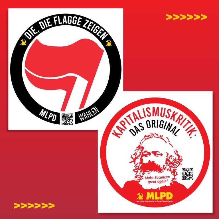 Aufkleber der MLPD Aufkleber der MLPD