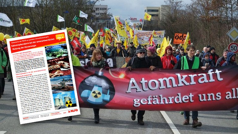 Katastrophenalarm bei der unverantwortlichen Nutzung der Atomenergie