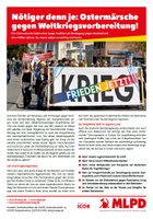 Nötiger denn je: Ostermärsche gegen Weltkriegsvorbereitung!