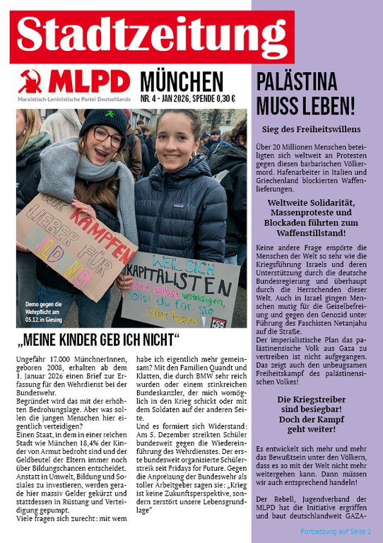 Stadtzeitung München Ausgabe 4 erschienen